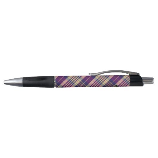 Paars, goud en blauw Tartan Pen (Bovenkant)