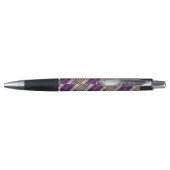 Paars, goud en blauw Tartan Pen (Achterkant)