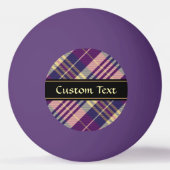 Paars, goud en blauw Tartan Pingpongbal (Achterkant)