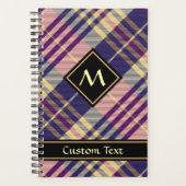 Paars, goud en blauw tartan planner (Voorkant)