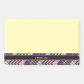 Paars, goud en blauw Tartan Post-it® Notes (Voorkant)