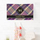 Paars, goud en blauw Tartan Spandoek (Insitu)