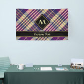 Paars, goud en blauw Tartan Spandoek (Beurs)