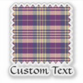 Paars, goud en blauw Tartan Sticker (Voorkant)