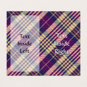 Paars, goud en blauw Tartan Visitekaartje (Binnenkant ongevouwen)