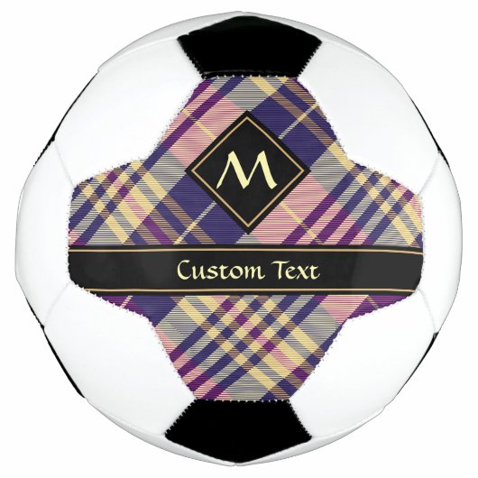 Paars, goud en blauw Tartan Voetbal (Voorkant)