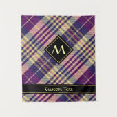 Paars, goud en blauw Tartan Wandkleed (Voorkant)