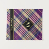 Paars, goud en blauw Tartan Wandkleed (Voorkant (horizontaal))