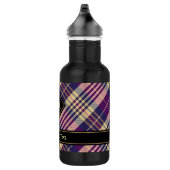 Paars, goud en blauw Tartan Waterfles (Rechts)