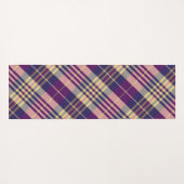 Paars, goud en blauw Tartan Yogamat (Achterkant (horizontaal))