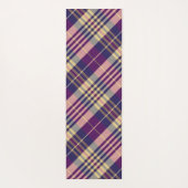 Paars, goud en blauw Tartan Yogamat (Achterkant)