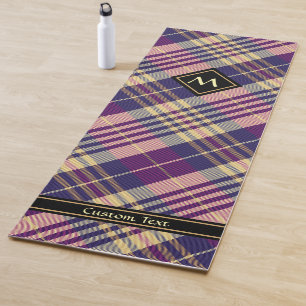 Paars, goud en blauw Tartan Yogamat