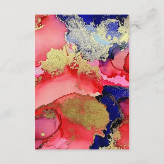 Paars goud en rood huwelijk informatiekaartje (Achterkant)