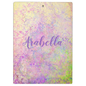  paars goud en roze textuur klembord (Achterkant)