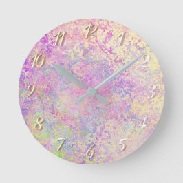 paars goud en roze textuur ronde klok