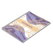 paars, goud en wit notitieboek (Linkerzijde)