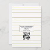 Paars & Goud Geometrisch Herbarium QR Code Bruilof Kaart (Achterkant)