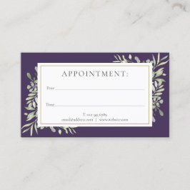 Paars Goud Groene Afspraak Kaart Visitekaartje