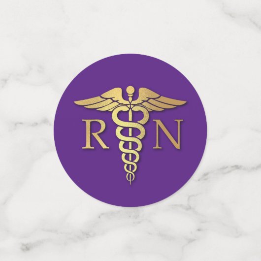 Paars goud in de verpleegschool confetti (Kleine voorkant)