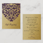 paars goud Kaart van Gift register (Voorkant / Achterkant)