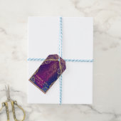 Paars & Goud Marokkaans Arabisch Buikdansen Feest Cadeaulabel (Met Touw)