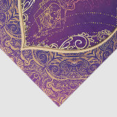 Paars & Goud Marokkaans Arabisch Buikdansen Feest Tissuepapier (Detail)