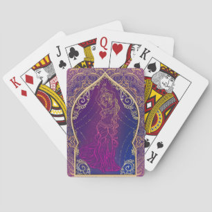 Paars & Goud Marokkaans Arabisch Buikdansen Glam Pokerkaarten
