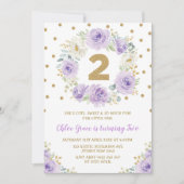  Paars goud - Roos 2e verjaardag Kaart (Voorkant)