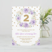  Paars goud - Roos 2e verjaardag Kaart (Staand voorkant)