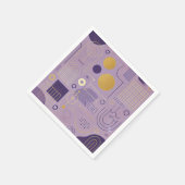 Paars & Goud Scandinavische patronen decoupage Servet (Hoek)