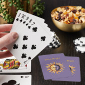 Paars Goud Schittert Helder Zon Pokerkaarten (Insitu)