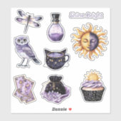 Paars Goud Schittert Helder Zon Sticker (Vel)