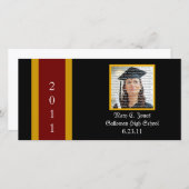 Paars&Goud School Afstudeer Foto Kaarten (Voorkant / Achterkant)