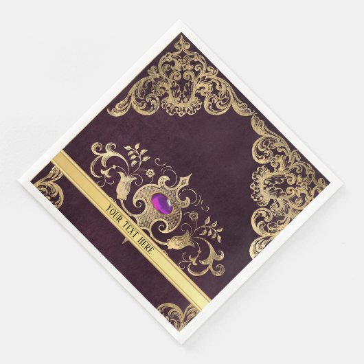 Paars goud servet (Hoek)