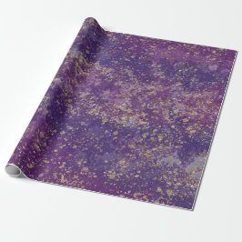Paars & Goud Spatten Glam Modern Cadeaupapier