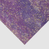 Paars & Goud Spatten Glam Modern Tissuepapier (Detail)