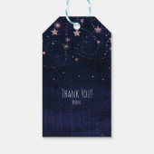 Paars & Goud Sterrenhemel Feestartikel Cadeaulabel (Achterkant)