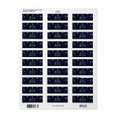 Paars & Goud Sterrenhemel Uitnodiging Etiket (Full Sheet)