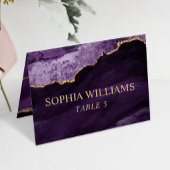Paars & Goud Trouwtafelkaart Kaart