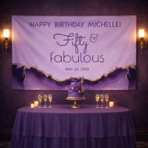Paars Goud Vijftig en Fabulous 50ste Verjaardag