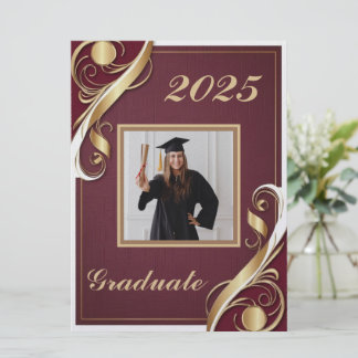 Paars Goud Wit Afstuderen Kaart
