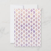 Paars Goud & Witte Marokkaanse Moderne Tafel Numme Kaart (Achterkant)