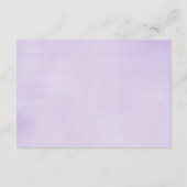 Paars goudeenhoorn baby shower informatiekaartje (Achterkant)