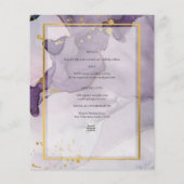 Paars Gouden Alcohol INKT Abstract FOTO Bruiloft (Achterkant)