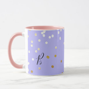 Paars & Gouden Confetti Stippen Moderne Glamour Gl Mok
