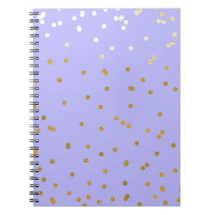 Paars & Gouden Confetti Stippen Moderne Glamour Gl Notitieboek