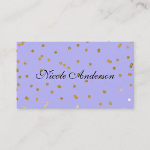 Paars & Gouden Confetti Stippen Moderne Glamour Gl Visitekaartje