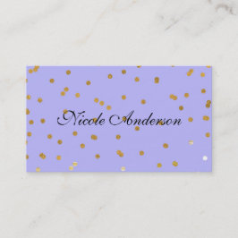 Paars&Gouden Confetti Stippen Moderne Glamour Visitekaartje