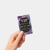 Paars Gouden Hemelse Glitter Agate Verjaardag VIP Badge (Handheld)