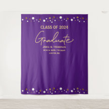 Paars Gouden Klas van 2024 achtergrond graduatie